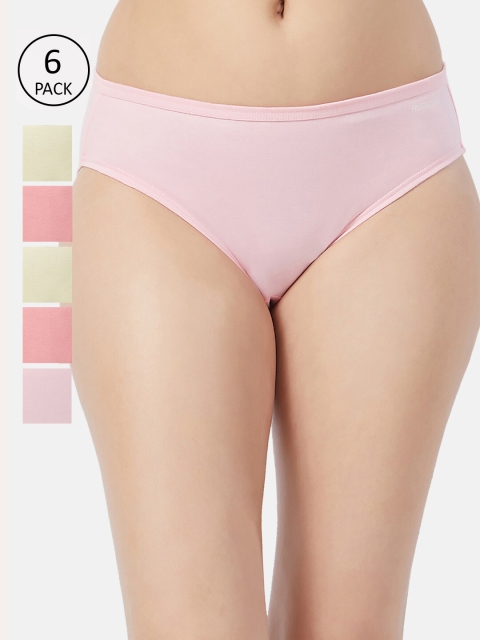 

Fruit of the loom Women Pack of 6 Solid Bikini Briefs FBKS01-3P-LA1S5, Pink