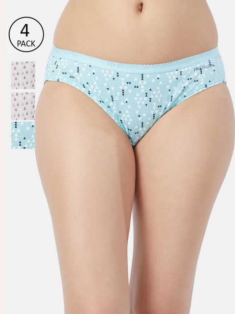

Fruit of the loom Women Pack of 4 Low-Rise Intellifresh Hipster Briefs FBKP02-2P-LA1P4, Blue