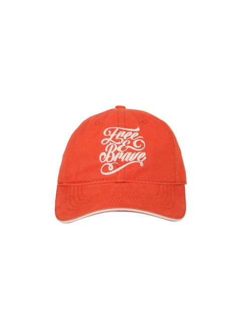 

Peter England Men Orange Embroidered Baseball Cap