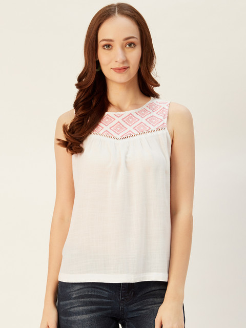 

Xpose Women White Solid Top