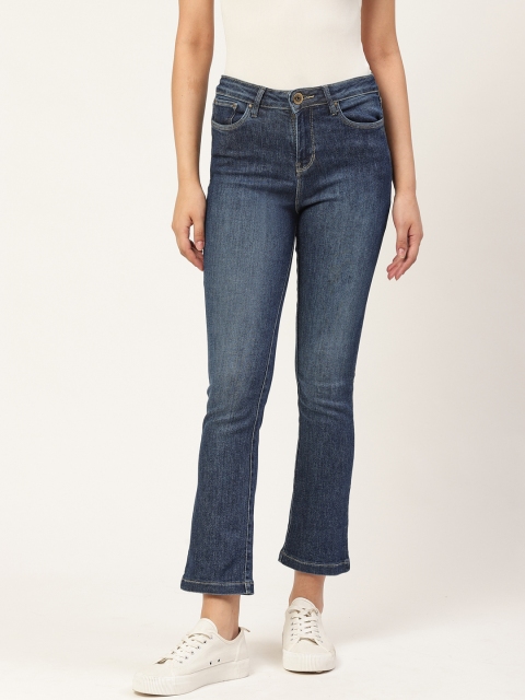 

Xpose Women Navy Blue Bootcut High-Rise Clean Look Stretchable Jeans