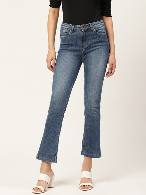 

Xpose Women Blue Bootcut High-Rise Clean Look Stretchable Jeans