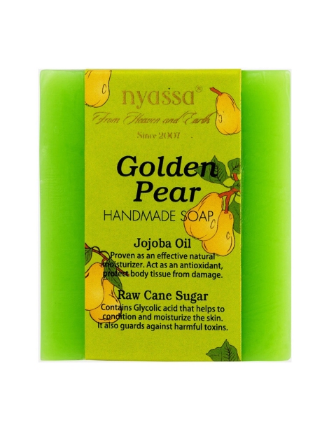 

Nyassa Unisex Golden Pear Handmade Soap 150 gm, Green