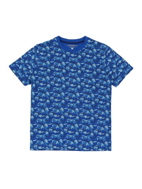 

POPPERS by Pantaloons Boys Blue Camo Printed Round Neck Pure Cotton T-shirt