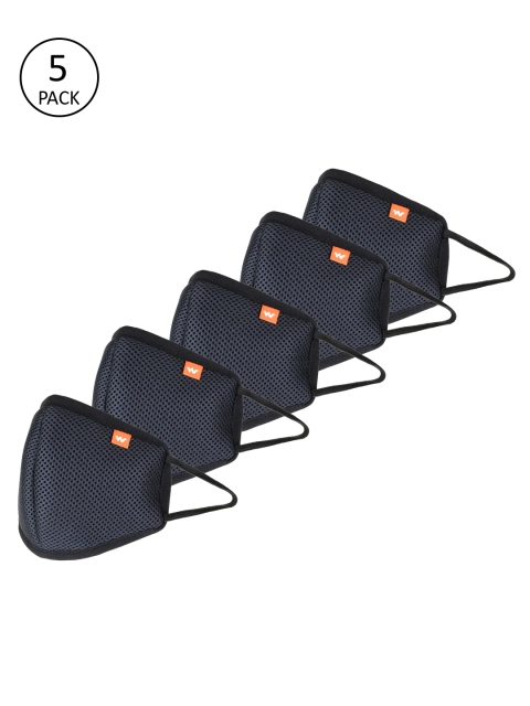 

Wildcraft Unisex Pack of 5 Black SUPERMASK W95 Reusable 6-Layer Outdoor Masks - Medium