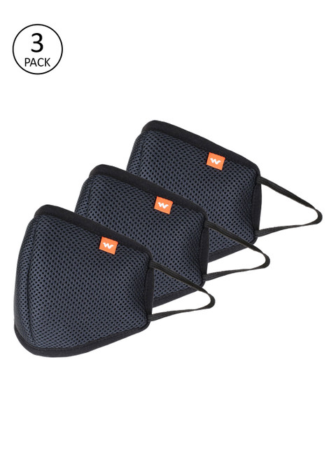 

Wildcraft Kids Pack of 3 Black SUPERMASK W95 Reusable 6-Layer Outdoor Masks - Small