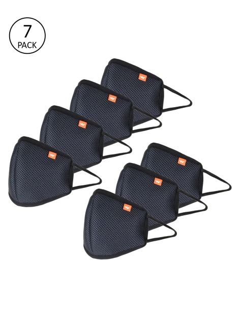 

Wildcraft Kids Pack of 7 Black SUPERMASK W95 Reusable 6-Layer Outdoor Masks - Small