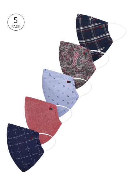 

Peter England Men Pack of 5 Assorted 2-Ply Reusable Fabric Outdoor Masks