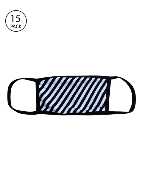 

Clovia Adults Black & White Pack of 15 Reusable 3-Layer Cloth Masks