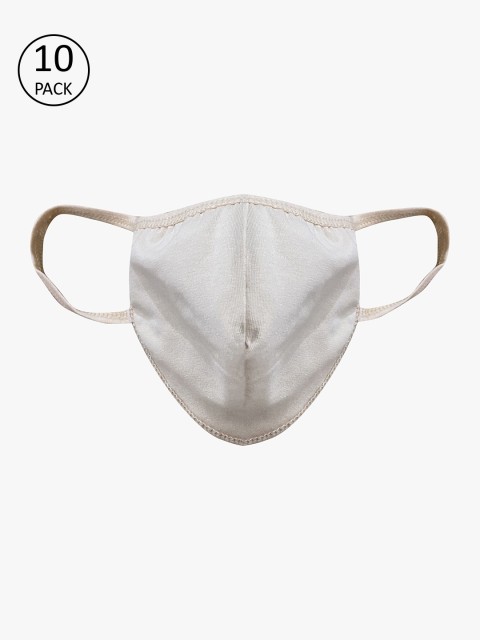 

Clovia Adults Beige Pack of 10 Reusable 3-Layer Cloth Masks