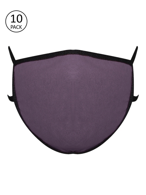 

Clovia Adults Purple Pack of 10 Reusable 3-Layer Cloth Masks