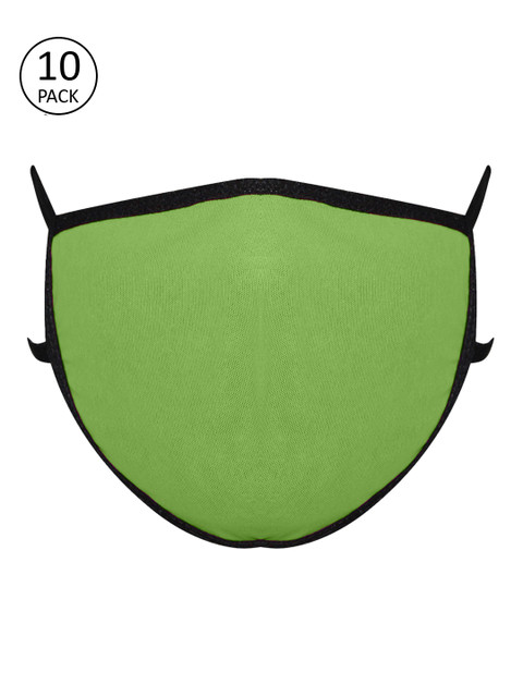 

Clovia Adults Green Pack of 10 Reusable 3-Layer Cloth Masks