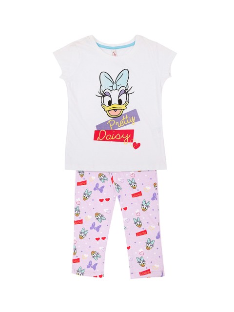 

CHALK by Pantaloons Girls Purple & White Printed Night Suit
