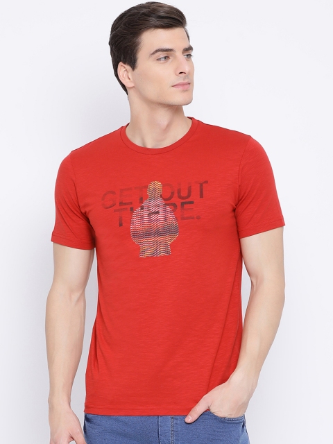 

Monte Carlo Men Red Printed Round Neck T-shirt