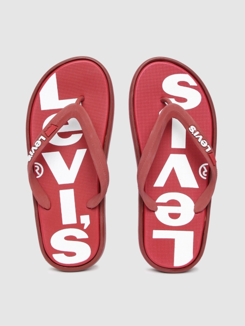 

Levis Men Red Printed Thong Flip-Flops