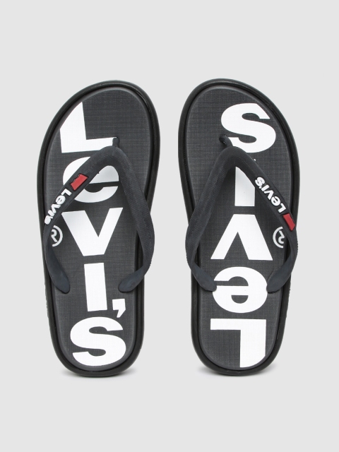 

Levis Men Black Printed Thong Flip-Flops