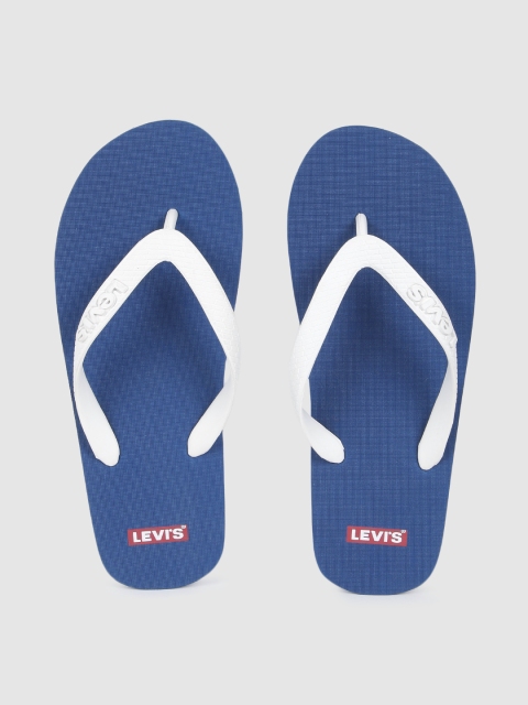 

Levis Men White & Blue Solid Thong Flip-Flops