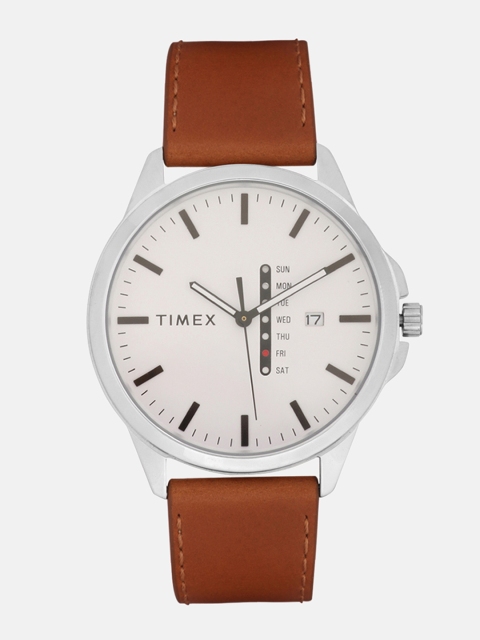 

Timex Men White Analogue Watch With Date Aperture
