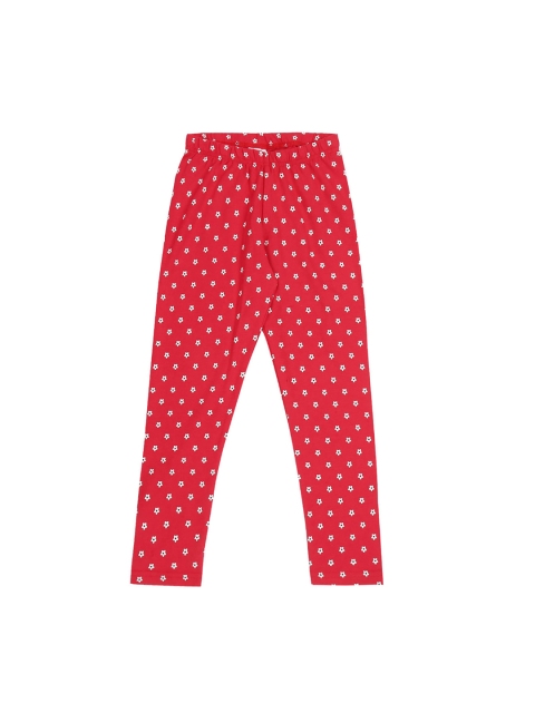

CHALK by Pantaloons Girls Pink and White Floral Printed Leggings