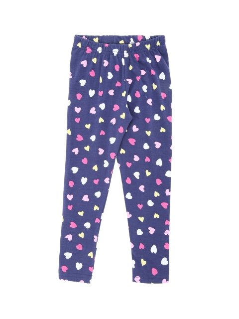 

CHALK by Pantaloons Girls Navy Blue Printed Leggings