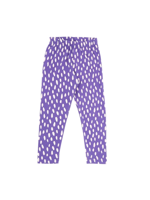 

CHALK by Pantaloons Girls Purple Printed Leggings