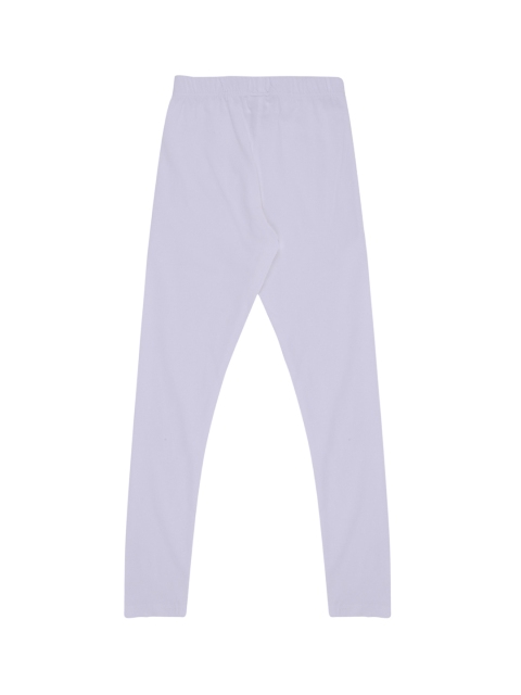 

POPPERS by Pantaloons Girls White Solid Leggings