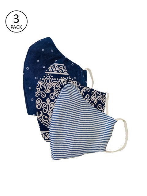 

Sera Adults Pack of 3 Reusable 3-Layer Outdoor Mask, Blue