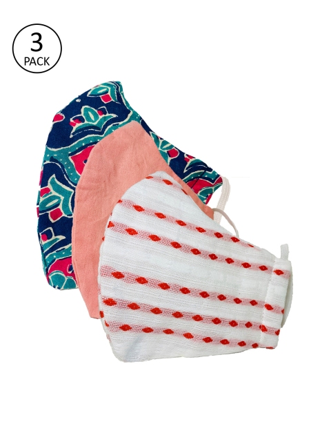 

Sera Unisex Printed 3 Pcs 3-Ply Reusable Outdoor Fabric Masks, Multi