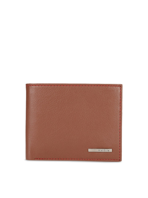 

Allen Solly Men Brown Solid Two Fold Leather Wallet