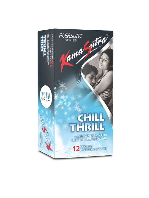 

Kamasutra Chill Thrill Lubricated Condoms - 12 Count, Blue