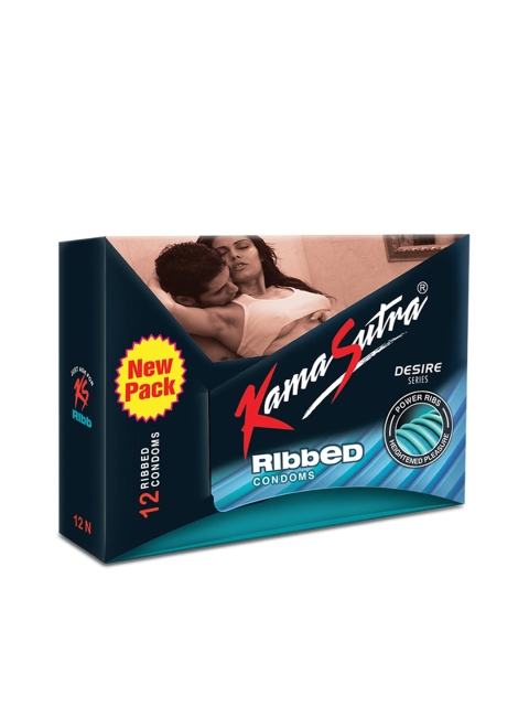 

KamaSutra Ribbed Condoms - 12 Count, Blue