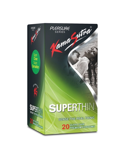 

KamaSutra Ultra-Thin Superthin Condoms - 20 Count, Green