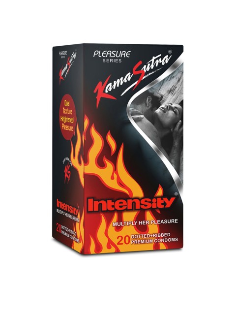 

KamaSutra Dotted & Ribbed Intensity Condoms - 20 Count, Multi