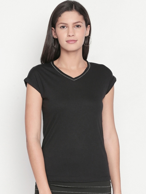 

Forever Glam by Pantaloons Women Black Solid Top