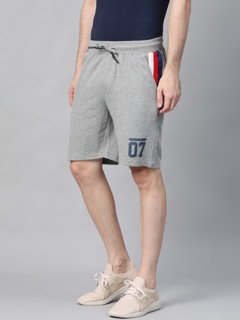 

M7 by Metronaut Men Grey Melange Solid Regular Fit Sports Shorts