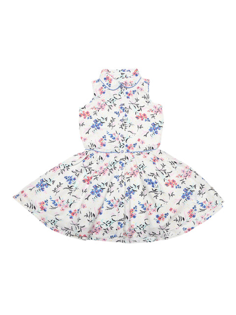 

Allen Solly Junior Girls White Printed Fit and Flare Dress