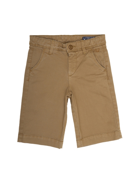 

Allen Solly Junior Boys Khaki Brown Solid Regular Fit Shorts