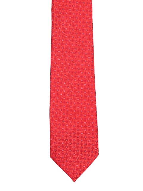 

Peter England Red Woven Design Broad Tie