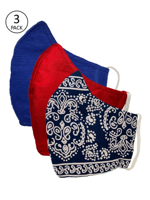 

Sera Unisex 3 Pcs 3-Ply Reusable Outdoor Fabric Masks, Blue