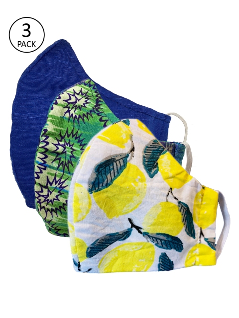 

Sera Unisex 3 Pcs 3-Ply Reusable Outdoor Fabric Masks, Blue