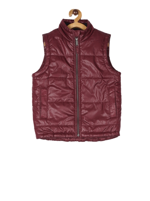 

The Childrens Place Boys Maroon Solid Padded Jacket
