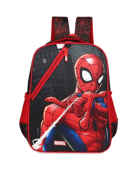 

Priority Boys Black & Red Spiderman Printed Backpack
