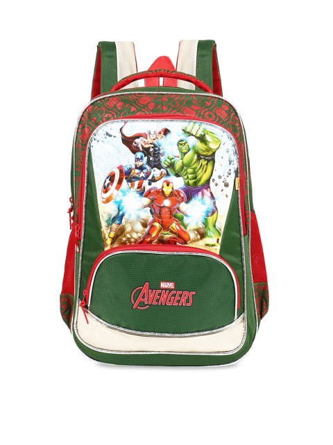 

Priority Boys Green & Red Marvel Avengers Printed Backpack