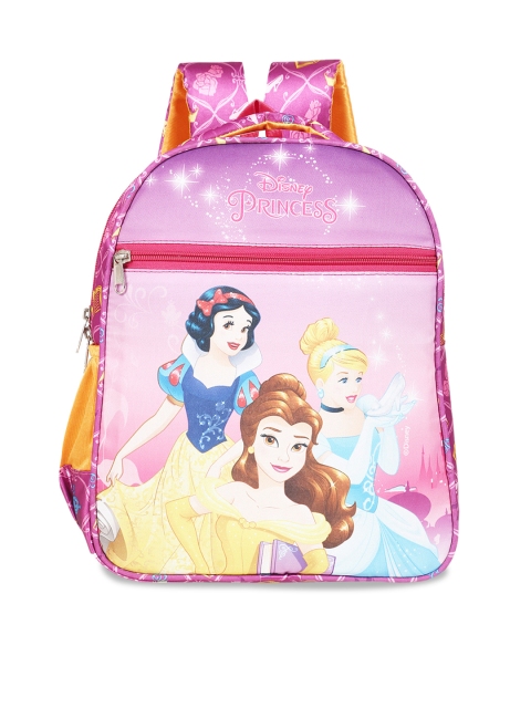 

Priority Girls Pink & Navy Blue Princess Printed Backpack