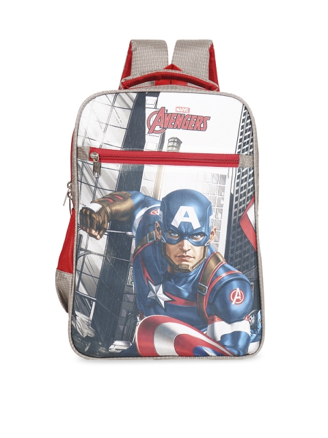 

Priority Boys Grey & Red Captain America Printed Graphic Backpack