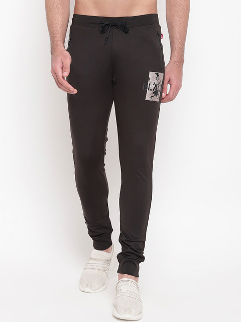 

SAPPER Men Black Solid Slim-Fit Joggers