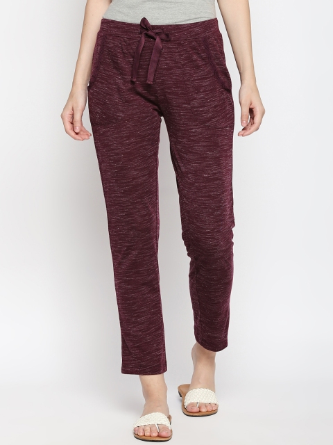 

Dreamz by Pantaloons Women Burgundy Solid Lounge Pants
