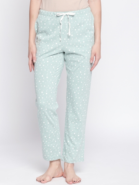 

Dreamz by Pantaloons Women Green & White Printed Pyjamas