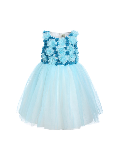 

A Little Fable Girls Blue Embellished Fit and Flare Dress