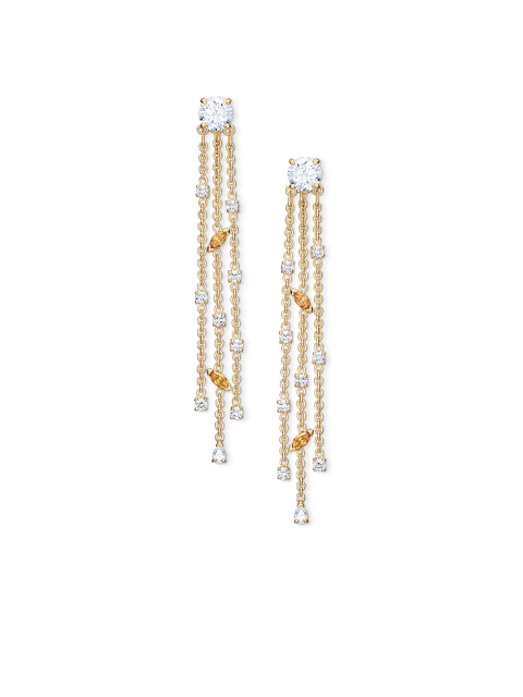 

SWAROVSKI Botanical Tassel Pierced Earrings White Gold-Tone Plated